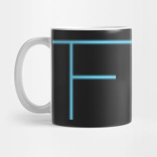 Tissue Faucet blue glow logo Mug